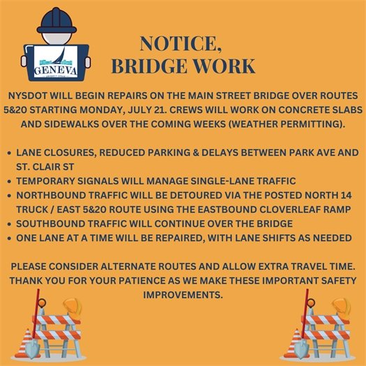bridge work notice