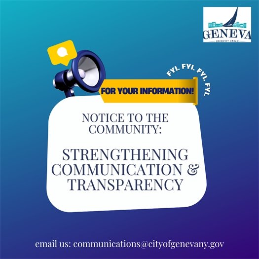 Comms team graphic notice to community image 2026