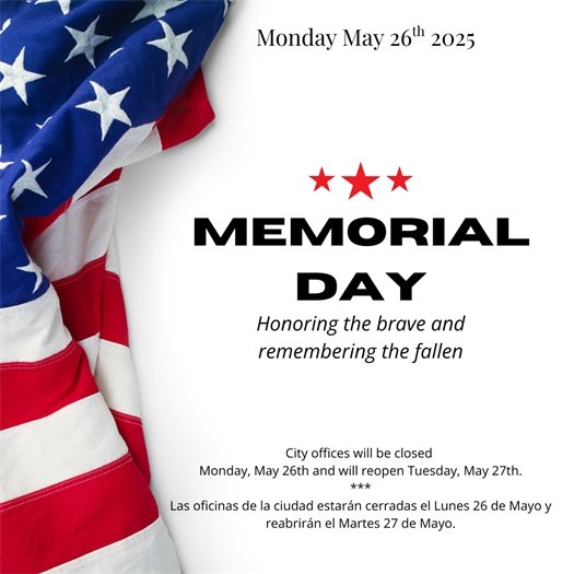 city offices closed 5/26