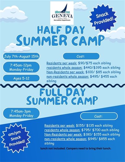 summer camp rec full/half day 2025